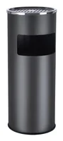 Songmics Standascher mit Mülleimer Schwarz - Materialtyp: Metall - Material: Metall - Anzahl Behälter: 1 - Detailfarbe: Schwarz