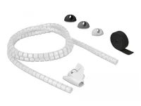 Delock Kabelschlauch Kabelmanagement Set Grau Schwarz Weiss - Detailfarbe: Schwarz - Grau - Weiss - Breite: 15 mm - Länge: 1.5 m - Produkttyp: Kabelschlauch - Ausstattung Kabelmanagement: Befestigungsclip - Set - Verpackungseinheit: 5 Stück