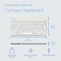 R-GO COMPACT BREAK ERGONOMIC KEYBOARD QWERTY (FR) WITH WHITE