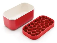Lékué Eiswürfelbox Rot - Produkttyp: Eiswürfelbox - Eiswürfelform - Eiswürfelform: Mix aus verschiedenen Formen - Materialtyp: Kunststoff - Material: Acrylnitril-Butadien-Styrol (ABS) - Silikon - Detailfarbe: Rot - Anzahl Eiswürfel: 132