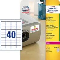AVERY ZWECKFORM Etiketten 45,7×25,4mm L6140-20 Kraft 800 Stück