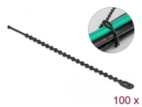 DeLOCK Beaded Cable Tie reusable L 100 x W 2.4 mm black 100 pieces