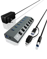 ICY BOX IB-HUB1701-C3 7 port USB 3.0 Type-A Hub