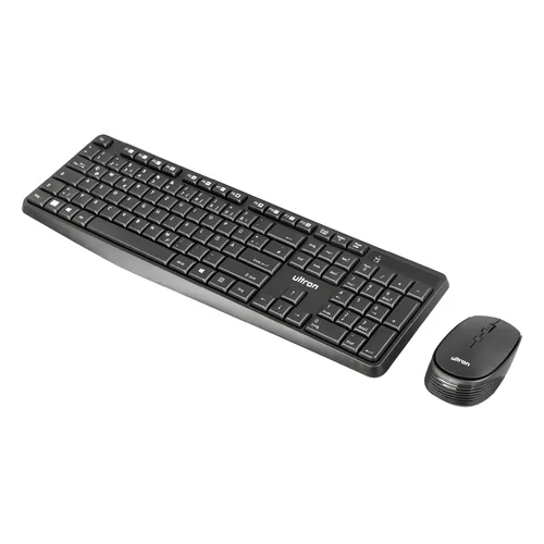 Ultron UMC300 keyboard Mouse included Universal RF Wireless German Black