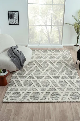 Conceptum Hypnose Teppich Sevilla 5508 120 cm x 180 cm, Grau - Eigenschaften: Keine Eigenschaft - Zertifikate: Keine Zertifizierung - Breite: 120 cm - Länge: 180 cm - Motiv: Muster - Detailfarbe: Grau