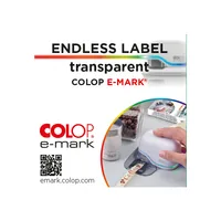 Colop Papierband e-mark, Transparent, 1 Rolle - Detailfarbe: Transparent - Breite: 14 mm - Länge: 8 m - Band-Art: Papierband