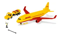 DHL Frachtflugzeug mit Zubehör (blau/weiß)