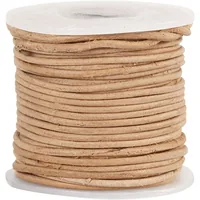 Creativ Company Lederband 1 mm, Beige, 10 m - Länge: 10 m - Durchmesser: 1 mm - Detailfarbe: Beige - Schmuckband-Art: Lederband