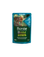 Monge Nassfutter Katze Bwild GF Sterilisiert Thun & Shrimp 85g - Tierbedürfnis: Verdauung - Magen & Darm - Gewichtskontrolle - Geschmacksrichtung: Fisch - Zertifikate: Keine Zertifizierung - Fleischsorte: Thunfisch - Garnelen - Packungsgrösse: 85 g - Futt