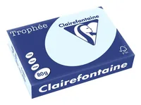 Clairefontaine Kopierpapier Trophée A4, 80 g/m², Pastellblau, 500 Blatt - Geeignet für Drucker: Universal - Grammatur: 80 g/m² - Papiertyp: Kopierpapier - Materialeigenschaften: Holzfrei - Verpackungseinheit: 500 Stück - Papierformat: A4