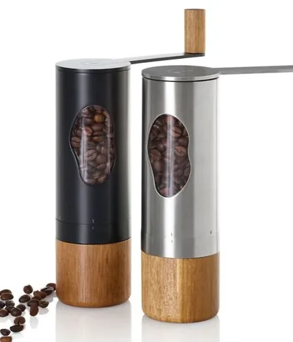 AdHoc Kaffeemühle Mrs. Bean Braun/Schwarz - Detailfarbe: Braun - Schwarz - Ausstattung: Mahlfunktion - Mahlwerk: Manuelles Mahlwerk - Fassungsvermögen: 48 g