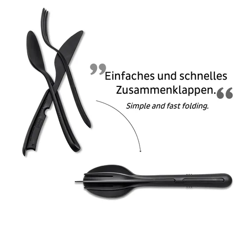 Silwy Besteck-Set Tricky - Produkttyp: Besteck-Set to go - Zertifikate: Keine Zertifizierung - Set: Ja - Farbe: Schwarz