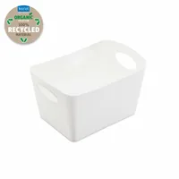 Koziol Aufbewahrungskorb Boxxx S, Weiss, 1 l - Materialtyp: Biokunststoff - Material: Recycling Kunststoff - Produkttyp: Aufbewahrungsbox - Detailfarbe: Weiss