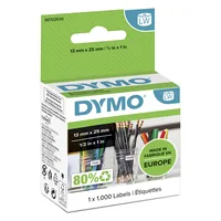 DYMO Etikettenrolle Thermo Direct 13 x 25 mm - Druckverfahren: Thermodirekt - Breite: 13 mm - Materialeigenschaften: Stark haftend