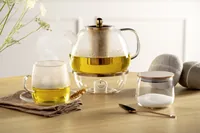 Leonardo Teekanne Tè per te 1.5 l, Transparent - Material: Borosilikatglas - Detailfarbe: Transparent - Filtertyp: Filter - Fassungsvermögen: 1.5 l - Kompatible Kochfelder: Manuell - nicht für Kochfelder