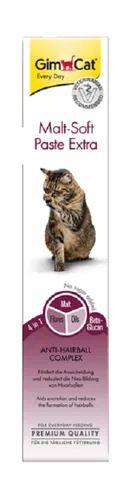Gimpet Katzen-Nahrungsergänzung GimCat Malt-Soft Paste Extra, 50 g - Nahrungsergänzungstyp: Flüssig - Tierbedürfnis: Verdauung - Magen & Darm - Zertifikate: Keine Zertifizierung - Eigenschaften: Keine Eigenschaft - Packungsgrösse: 50 g - Produkttyp: Ergän