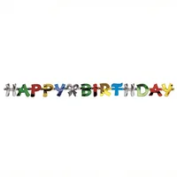 Papstar Girlande Happy Birthday 1.4 m, Mehrfarbig - Materialtyp: Papier - Material: Papier - Detailfarbe: Mehrfarbig - Länge: 1.4 m - Motto: Geburtstag