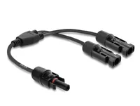 DELOCK DL4 Solar Splitter Kabel 2xST > 1xBU 30cm schwarz