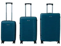 KOOR Reisekofferset Manila 3-teilig, Petrol - Kofferart: Hartschalengepäck - TSA-Schloss: Ja - Detailfarbe: Petrol - Handgepäck kompatibel: Optional - Material: Polypropylen (PP) - Anzahl Rollen: 4
