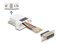 DELOCK Adapter D-Sub15-> D-Sub15BuBu Montagesatz weiß