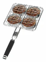 Landmann Grillbräter Pure 57 x 26 cm - Anwendungszweck: Burger - Form: Eckig - Griffe: Ja - Rosttyp: Grillrost - Material: Edelstahl