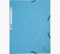 Exacompta Gummibandmappe A4 Türkis, 250 Blatt - Typ: Gummibandmappe - Ausstattung: Gummiband - Detailfarbe: Türkis - Material: Karton