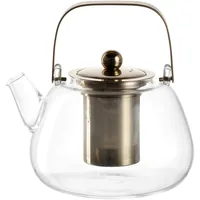 Leonardo Teekanne Tè per te 1.2 l, Transparent - Material: Borosilikatglas - Detailfarbe: Transparent - Filtertyp: Filter - Fassungsvermögen: 1.2 l - Kompatible Kochfelder: Manuell - nicht für Kochfelder
