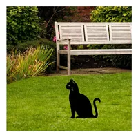Wallxpert Gartenstecker Katze 38 x 20 cm - Produkttyp: Gartenstecker - Motiv: Katze - Detailfarbe: Schwarz - Höhe: 38 cm