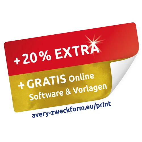 AVERY ZWECKFORM Universal-Etiketten 70x36mm 3490 weiss 720 Stk./25 + 5 Blatt