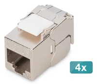 DIGITUS Keystone Cat6A geschirmt 4 Stk. werkzeugfr