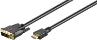 Goobay 1m HDMI / DVI-D Kabel 19pol. [HDTV (1080p), vergoldete Kontakte, angespritzte Stecker]