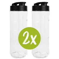 Gastroback Smoothie Maker Mix & Go Schwarz/Silber - Motorleistung: 300 W - Funktionen: Ice Crushen - Mixen - Smoothies - Detailfarbe: Silber - Schwarz - Fassungsvermögen: 0.6 l