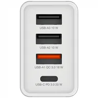 Verbatim USB Wall Charger 30W 1xUSB-C PD 3xUSB-A weiß 49701