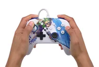Power A Enhanced Wired Controller Master Sword Attack - Plattform: Nintendo Switch - Nintendo Switch OLED-Modell - Verbindungsmöglichkeiten: Kabelgebunden - USB Typ-A - Controller Typ: Gamepad - Detailfarbe: Blau - Mehrfarbig - Weiss