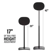 SANUS Ständer für Sonos Era 300 Schwarz - Paarweise: Nein - Detailfarbe: Schwarz - Typ: Ständer - Eigenschaften: Höhenverstellbar - Maximale Tragkraft: 4.5 kg
