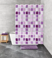Kleine Wolke Duschvorhang Sonny 180 x 200 cm, Violett - Produkttyp: Duschvorhang - Detailfarbe: Violett - Breite: 180 cm - Höhe: 200 cm - Detailmaterial: Poly-Ethylen-Vinylacetat (PEVA) - Grundmaterial: Kunststoff