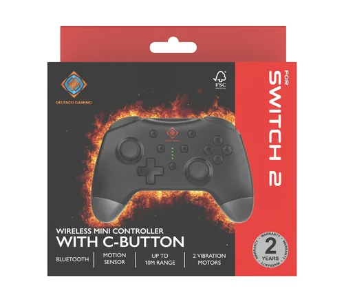 Deltaco Gaming GAM-183 Gaming Controller Black Bluetooth/USB Joystick + engine control lever Nintendo Switch