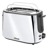 KOENIG B02610 Toaster 7 2 Scheibe(n) 900 W Schwarz, Silber