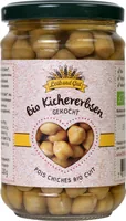 Leib und Gut Bio Kichererbsen gekocht 300 g - Produkttyp: Hülsenfrüchte - Nährwertangabe pro: 100 g - Energiegehalt (in kj): 369 KJ - Energiegehalt (in kcal): 88 Kcal - Fett: 0.5 g - Gesättigte Fettsäuren: 0 g