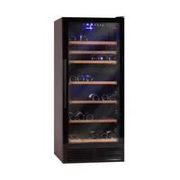 Kibernetik Weinklimaschrank Bodega BWS140 Schwarz, Rechts - Beleuchtung: Ja - Energieeffizienzklasse EnEV 2020: G - Bauart: Freistehend - Einbaunormen: Keine - Tiefe: 73.5 cm - Einbaumodell: Nein