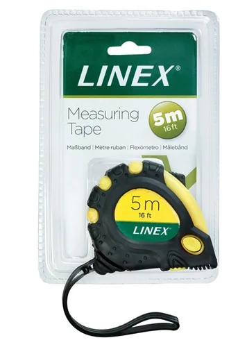 LINEX Rollmaßband 5 m cm- und Zoll-Skala flexibler