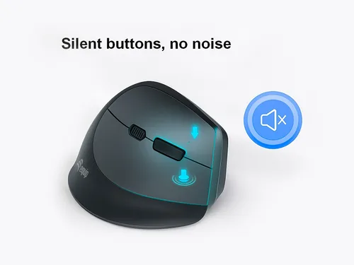 Equip Ergonomische Maus DM 2.4GHzBT 6Button Rechts schwarz