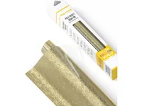 Poli-Tape Aufbügelfolie Pearl Glitter, 30.5 x 61 cm, Champagner - Geeignet für Drucker: Nein - Detailfarbe: Champagner - Aussenanwendung: Nein - Selbstklebend: Nein - Aufbügelbar: Ja - Folientyp: Aufbügelfolie Effekt