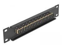 DELOCK 10"" LWL Patchpanel 12 Port SC Simplex beige 1HE schw.