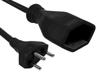 FURBER.power Verlängerungskabel T13-T12 0.2 m Schwarz - Anzahl Leiter: 3 - Detailfarbe: Schwarz - Kinderschutz: Ja - Steckereigenschaften: Angespritzt - Steckertyp Ausgang: T13 - Leiterquerschnitt: 1 mm²