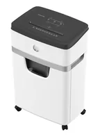 HP Aktenvernichter OneShred 12MC P-5, 12 Seiten - Vernichtbare Aktentypen: Heftklammern - Kreditkarten - Büroklammern - Schnittart: Microschnitt - Sicherheitsstufe: 5 - Schnittausgabe: 2 x 15 mm - Blattkapazität: 12 Seiten - Zufuhrautomatik: Ja