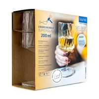 Koziol Weissweinglas Superglas Club No. 9, 200 ml, 2 Stück, - Material: Kunststoff - Höhe: 17.2 cm - Volumen: 200 ml - Glas Typ: Weissweinglas - Verpackungseinheit: 2 Stück - Detailfarbe: Transparent