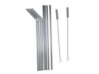 FTM Strohhalm Stainless 8 Stück, Silber - Materialtyp: Metall - Material: Edelstahl - Packungsgrösse: 8 Stück - Länge: 26.7 cm - Detailfarbe: Silber