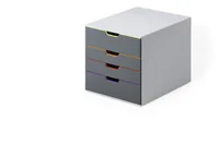 DURABLE Schubladenbox VARICOLOR 4 Fächer Etiketten mehrfbg