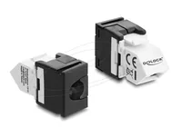 Delock Keystone-Modul RJ45 Buchse zu LSA 45° - Modultyp: Keystone - Anschluss Front: Buchse RJ-45 - Anschluss Rück: LSA - Medientyp: Netzwerk - Schirmung: Nein - Detailfarbe: Schwarz-Weiss